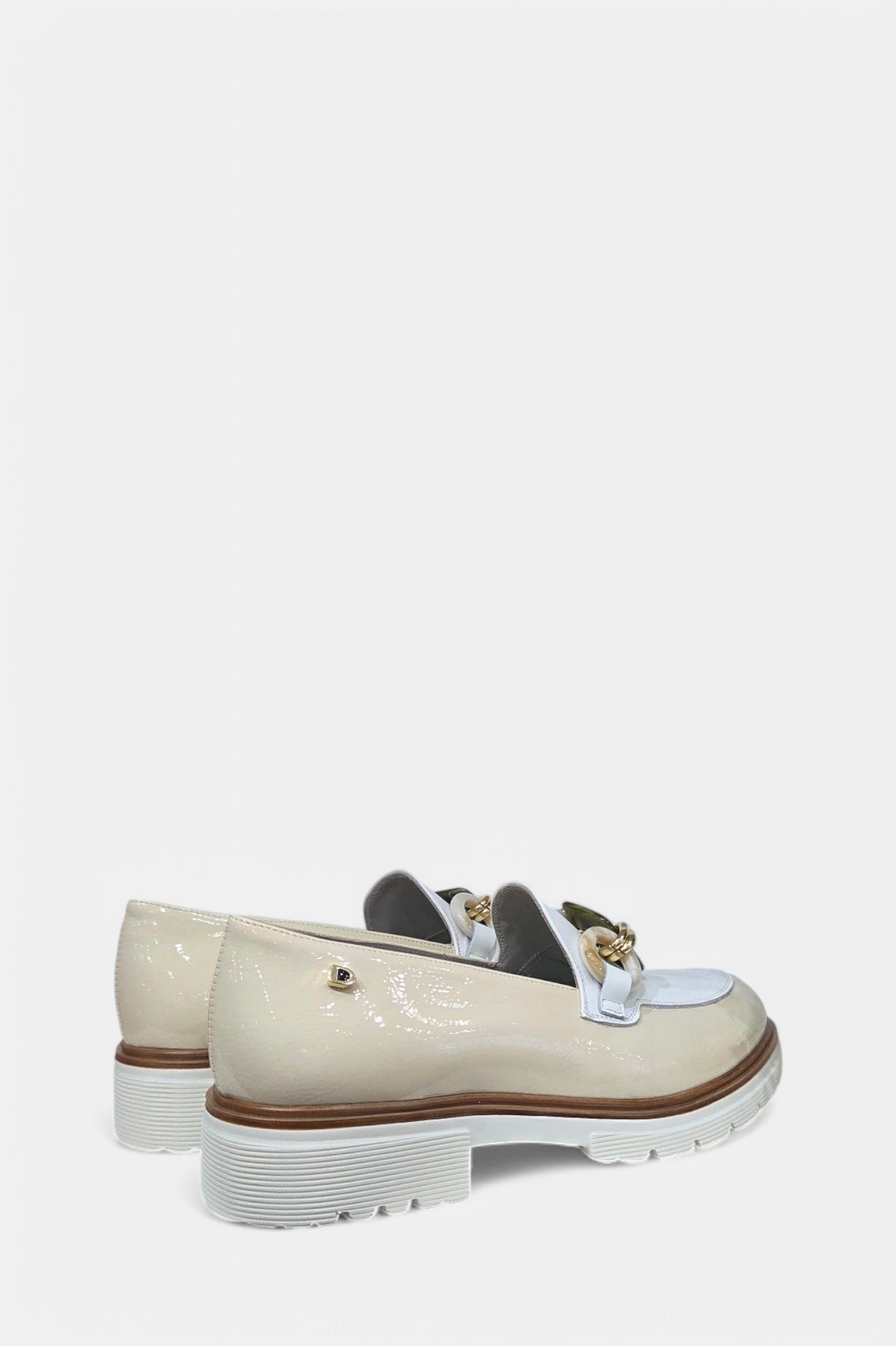 DONNA SERENA 5600 BEIGE/CREAM LEATHER LOAFER