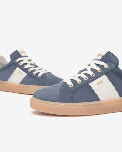 NEROGIARDINI E513004 BLUE SUEDE LEATHER TRAINER