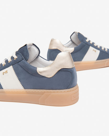 NEROGIARDINI E513004 BLUE SUEDE LEATHER TRAINER