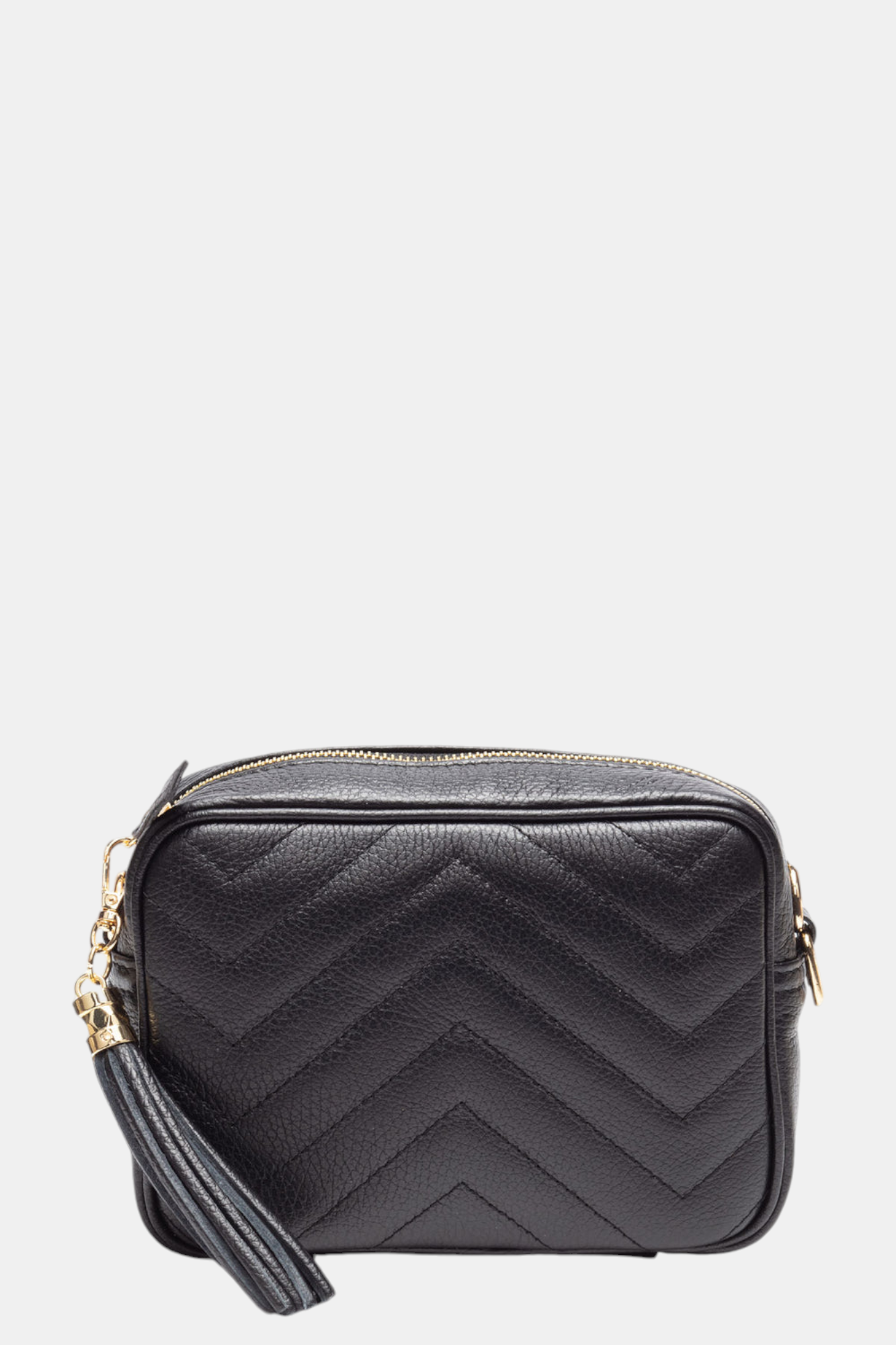 ELIE BEAUMONT QUILTED BLACK LEATHER BAG