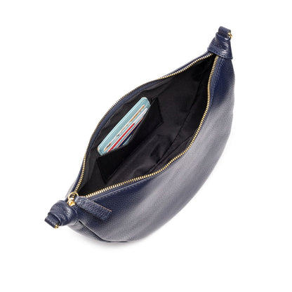 ELIE BEAUMONT HOBO NAVY LEATHER BAG