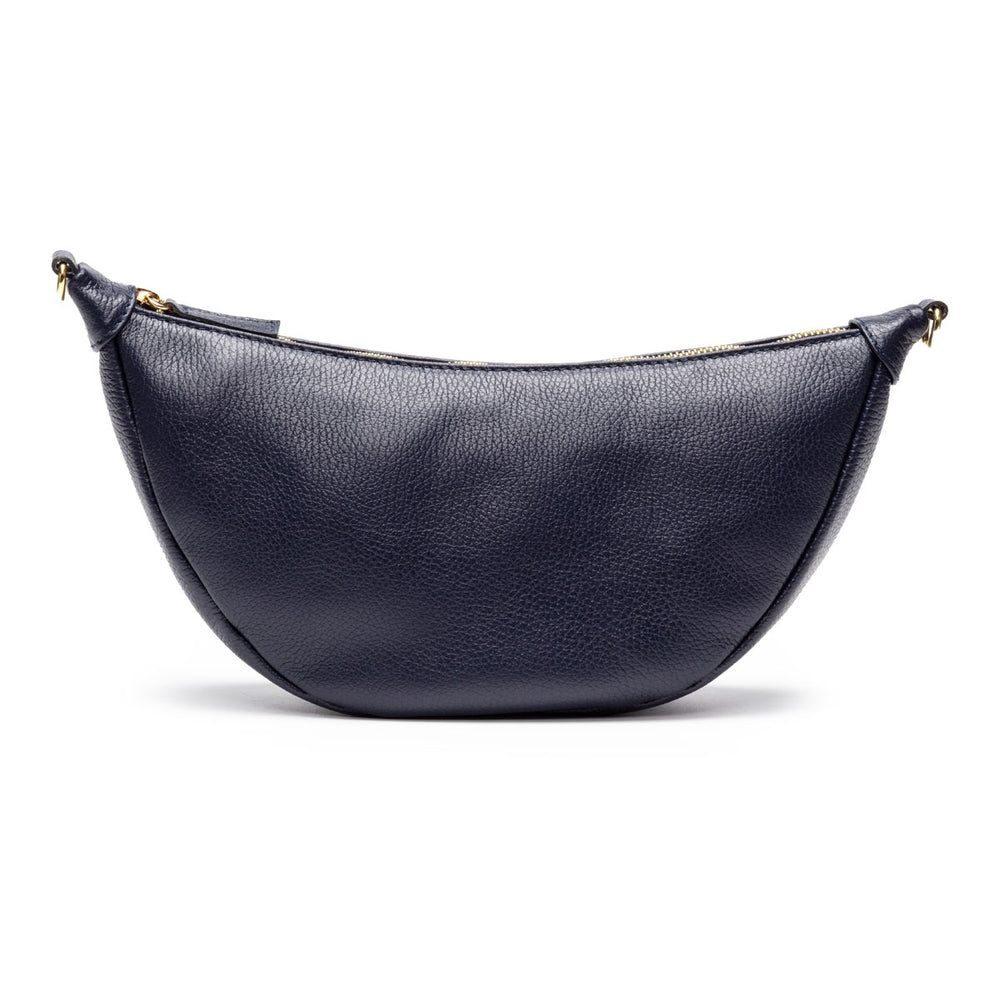 ELIE BEAUMONT HOBO NAVY LEATHER BAG