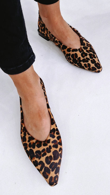 ANGEL ALARCON NAYUPE LEOPARD PONYHAIR PUMP