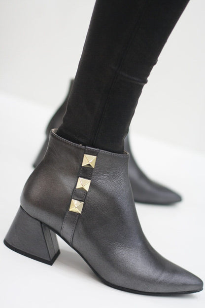 JOSE SAENZ PEWTER LEATHER BOOT