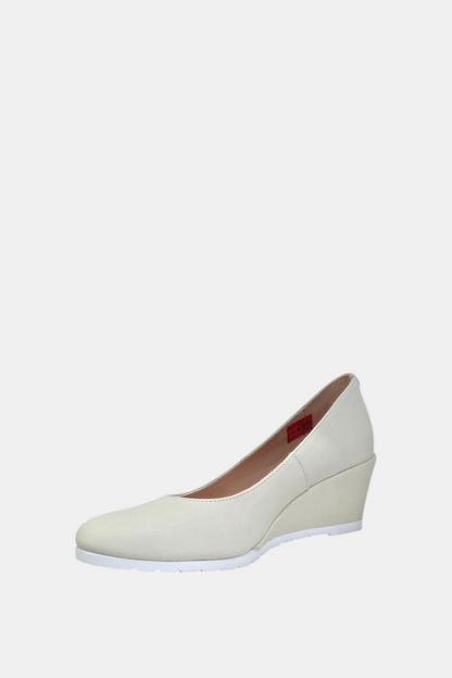 JOSE SAENZ 5000 IVORY LEATHER WEDGE