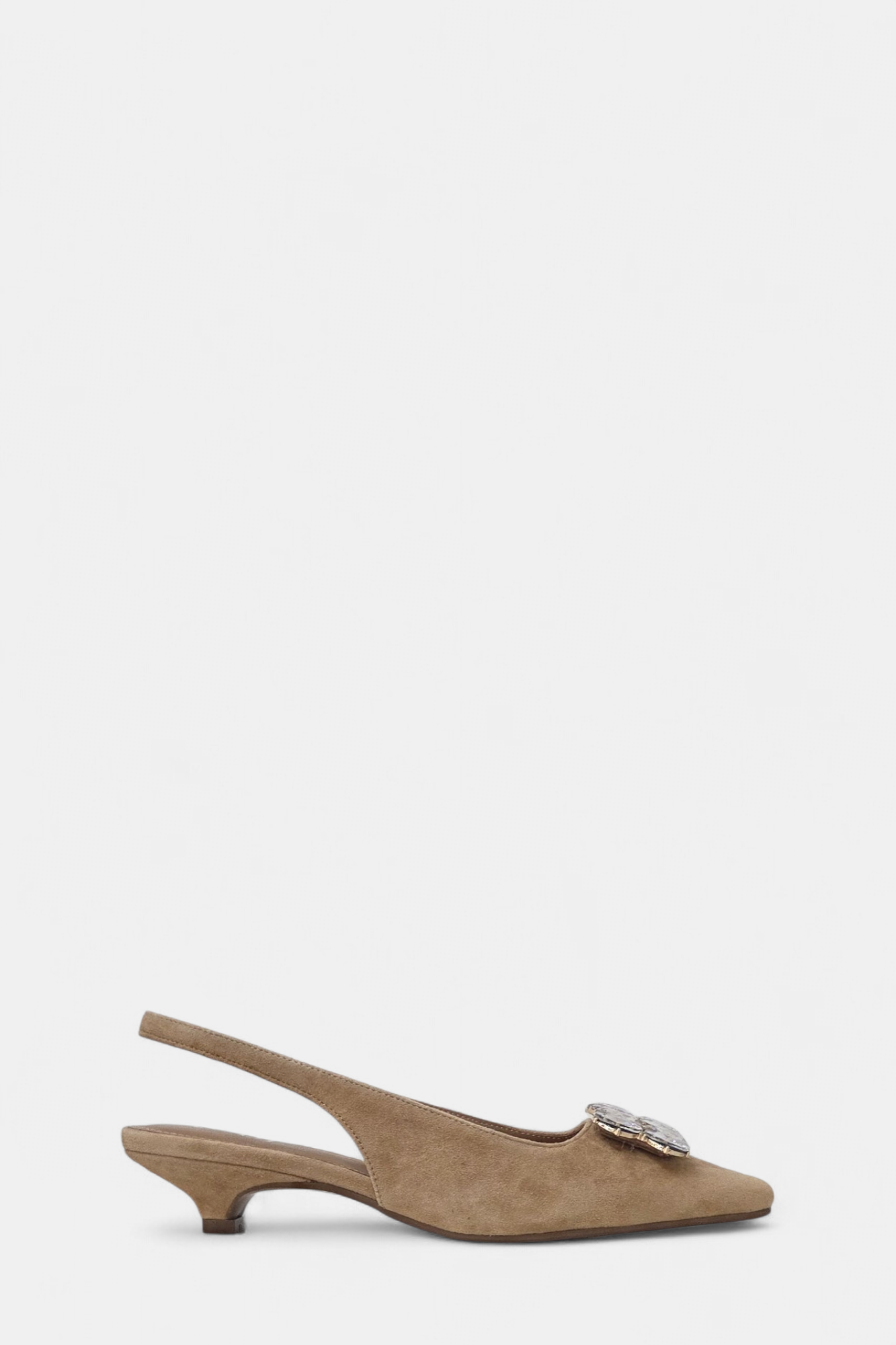 LODI A ERIDANO CAMEL SUEDE KITTEN HEEL