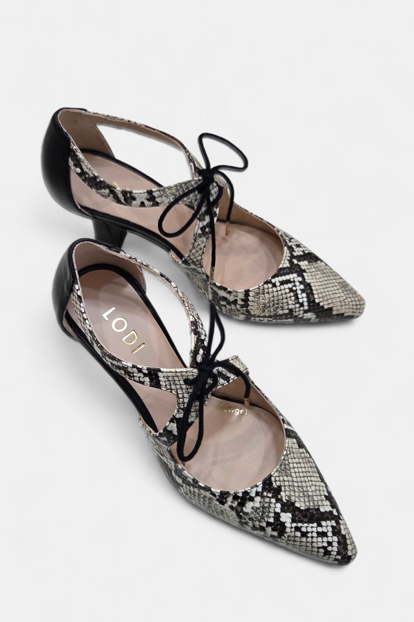 LODI GINOL SERPIENTE LEATHER HEEL