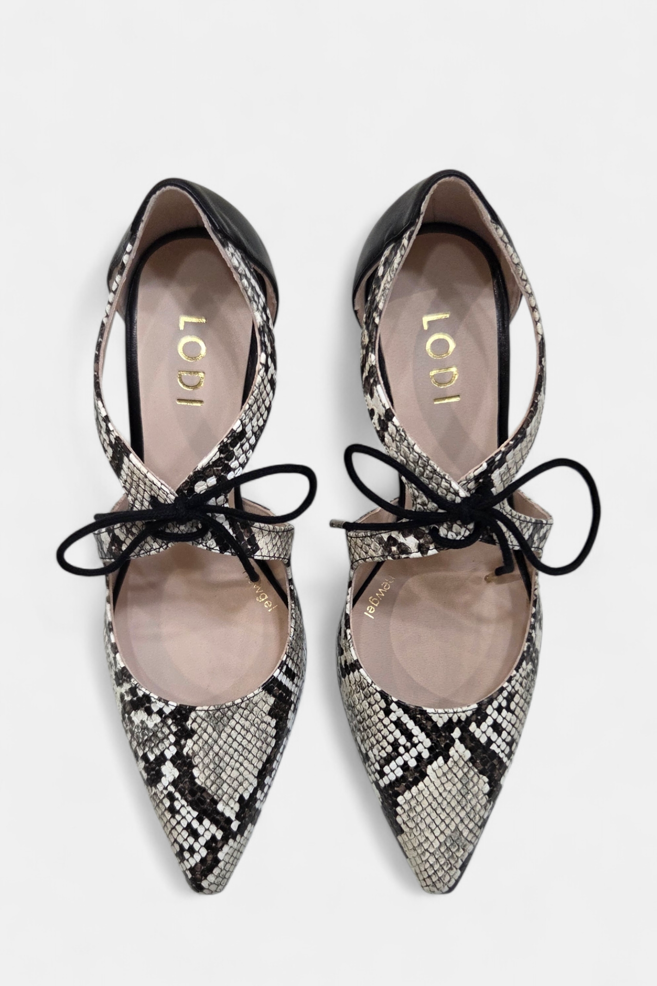 LODI GINOL SERPIENTE LEATHER HEEL