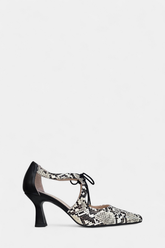 LODI GINOL SERPIENTE LEATHER HEEL