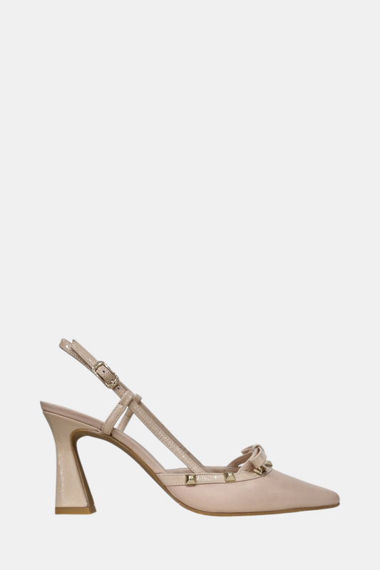 LODI RAMUSIR NUDE LEATHER HEEL