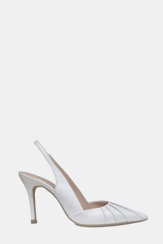 LODI SAFINE AVORIO PEARL WHITE HEELS