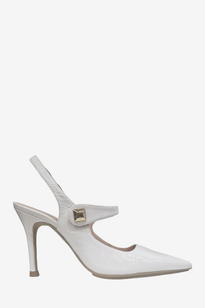 LODI SALEN BLANCO PATENT HEEL