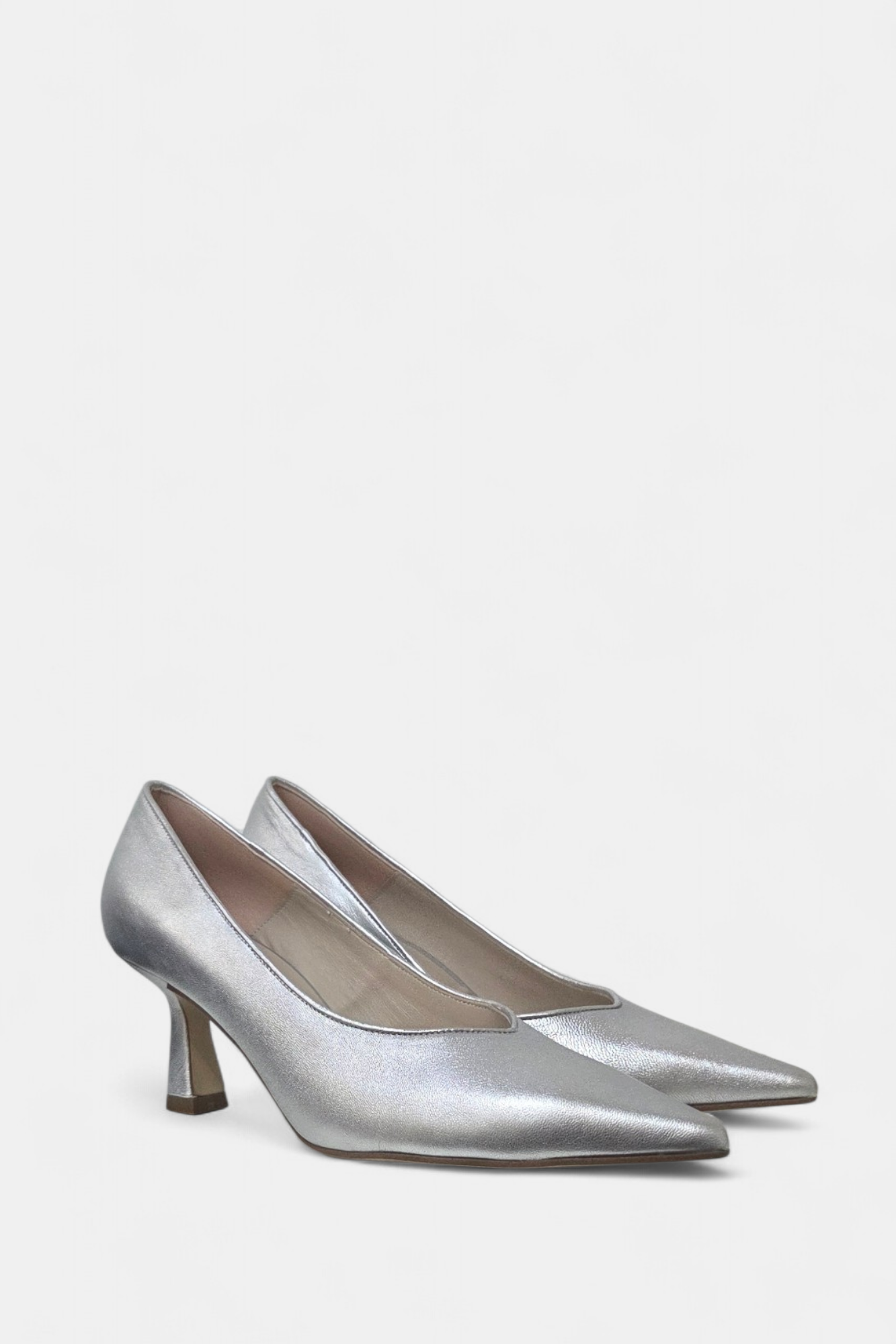 MARIAN 2412 SILVER LEATHER HEEL