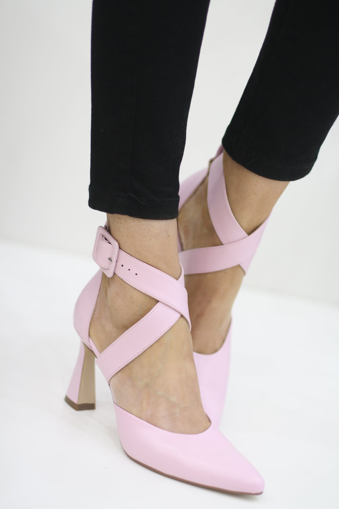 MARIAN 5704 BABY PINK LEATHER HEELS
