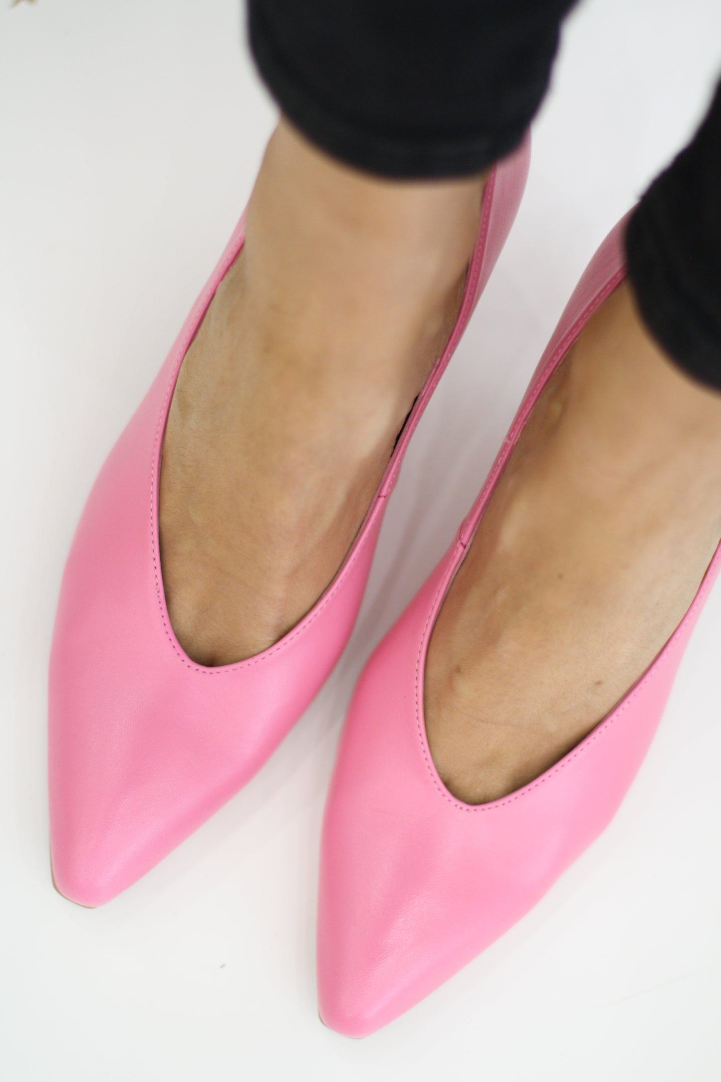 MARIAN 4601 CHICLE PINK LEATHER HEELS