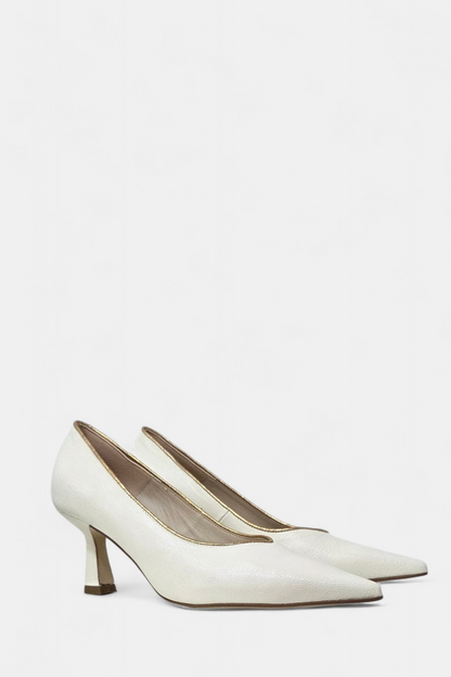 MARIAN 2412 CREAM LEATHER HEEL