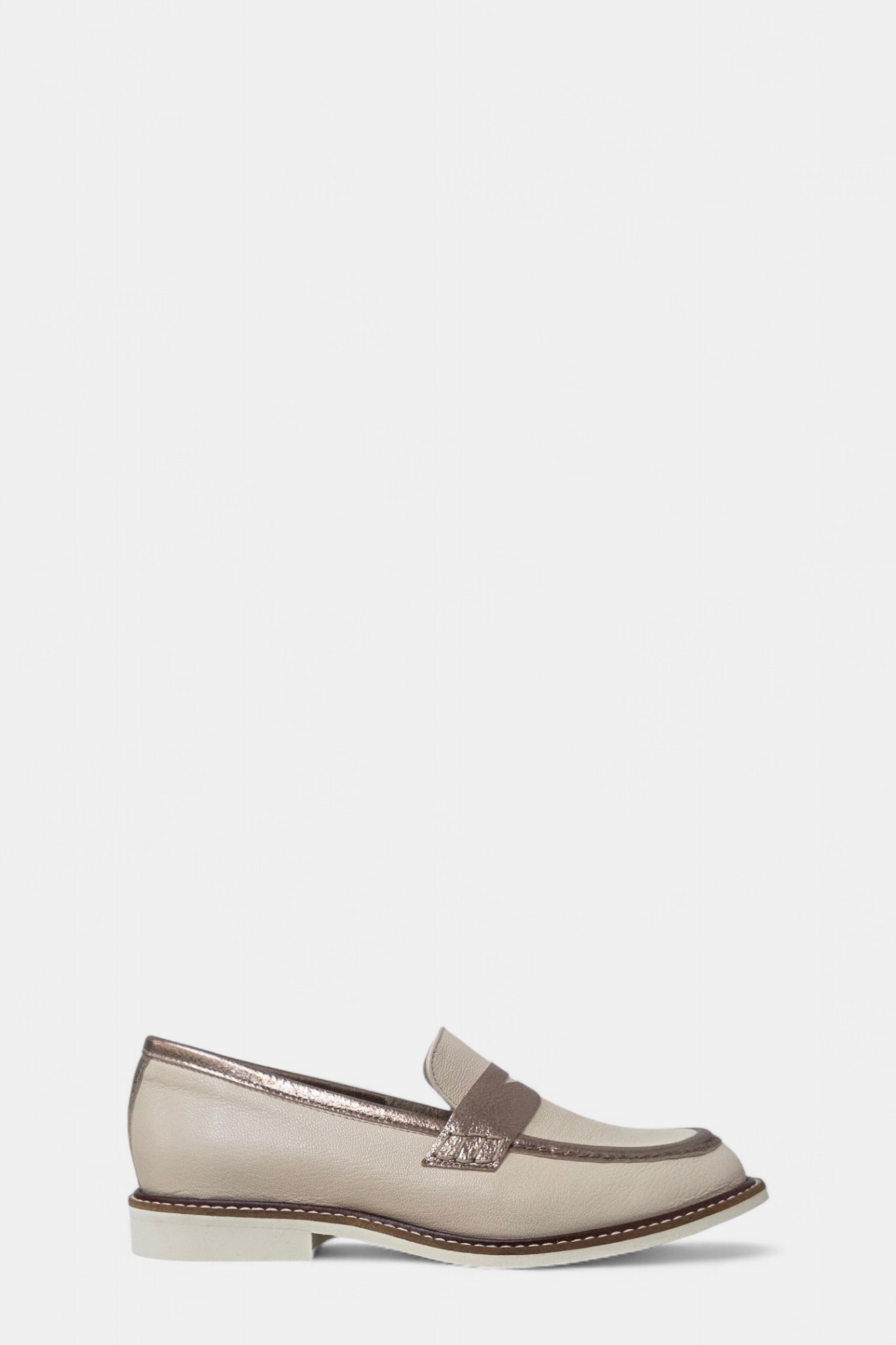 MARIAN 9200 CREAM/GOLD LEATHER LOAFER