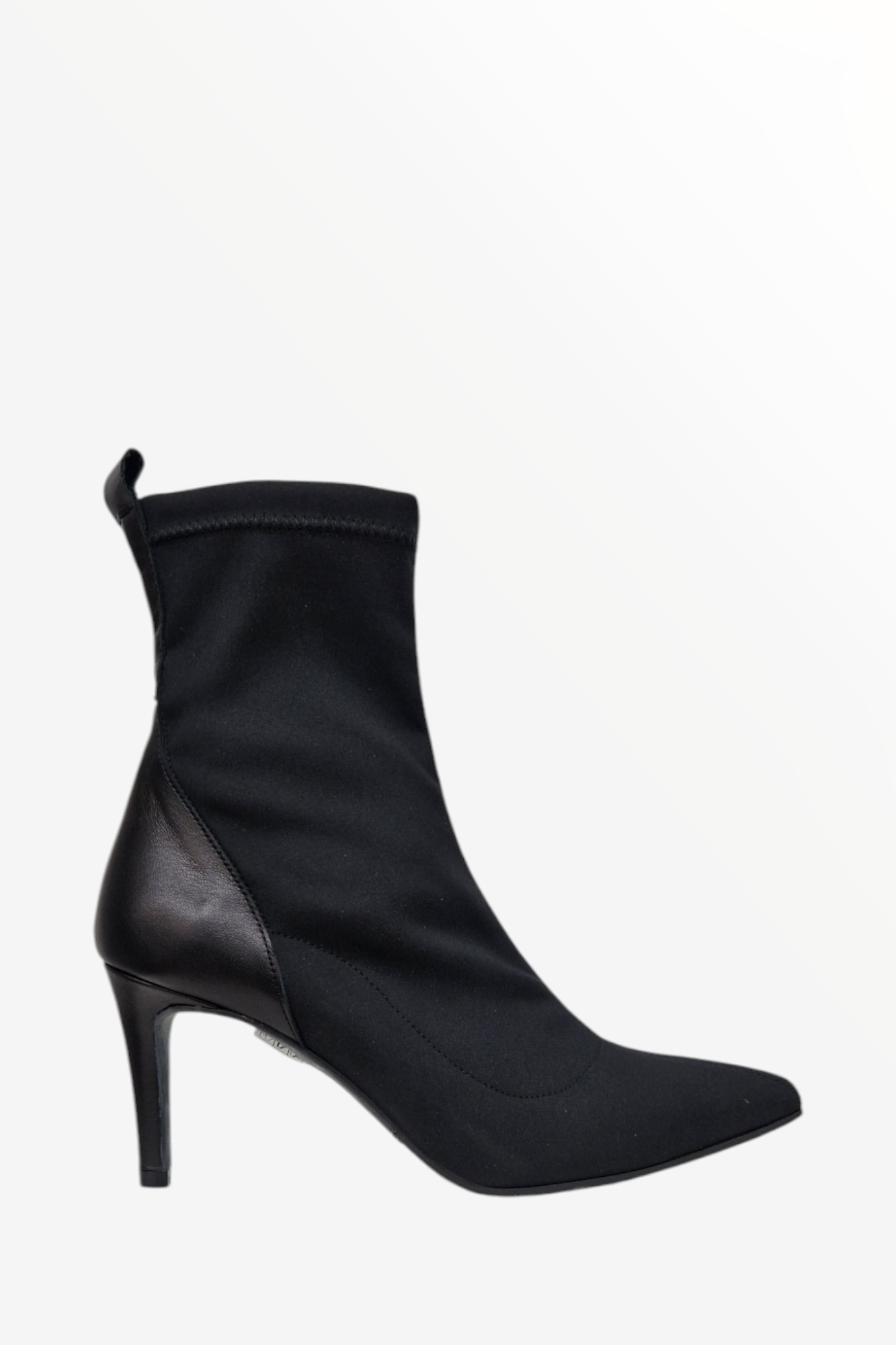 MARIAN 2620 BLACL LYRCA LEATHER SOCK BOOT