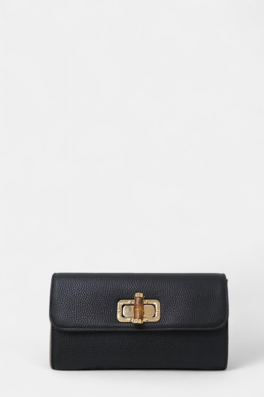 MARLON BLACK LEATHER CLUTCH BAG
