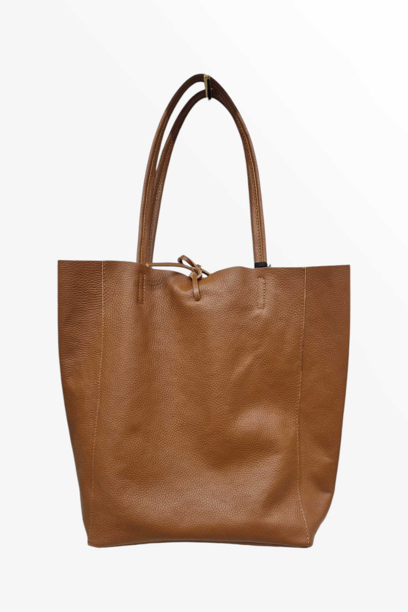 MARLON TAN LEATHER SHOPPER BAG