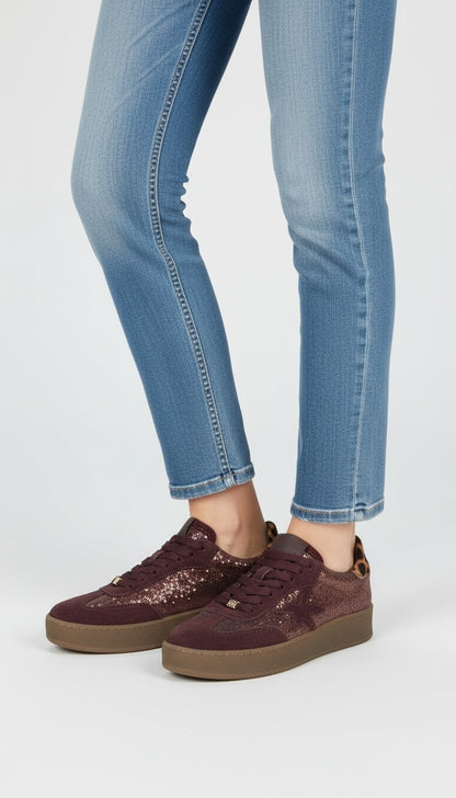 MELINE 525 BURGUNDY TRAINERS