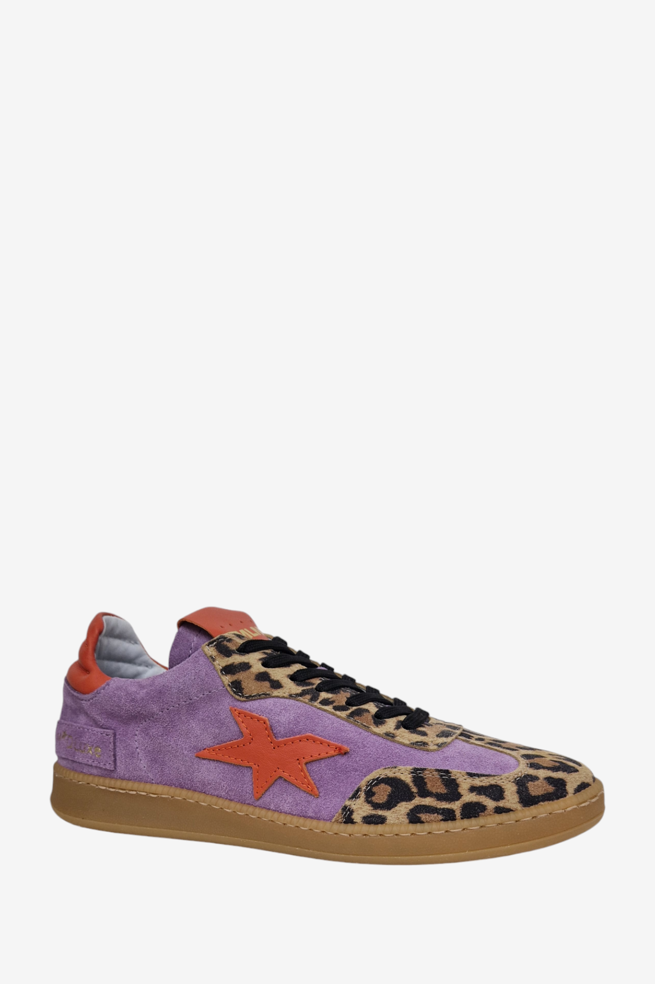 MELINE DONNA PURPLE LEOPARD TRAINERS