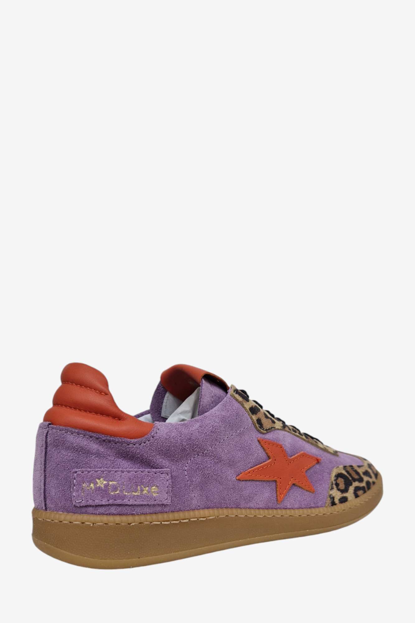 MELINE DONNA PURPLE LEOPARD TRAINERS