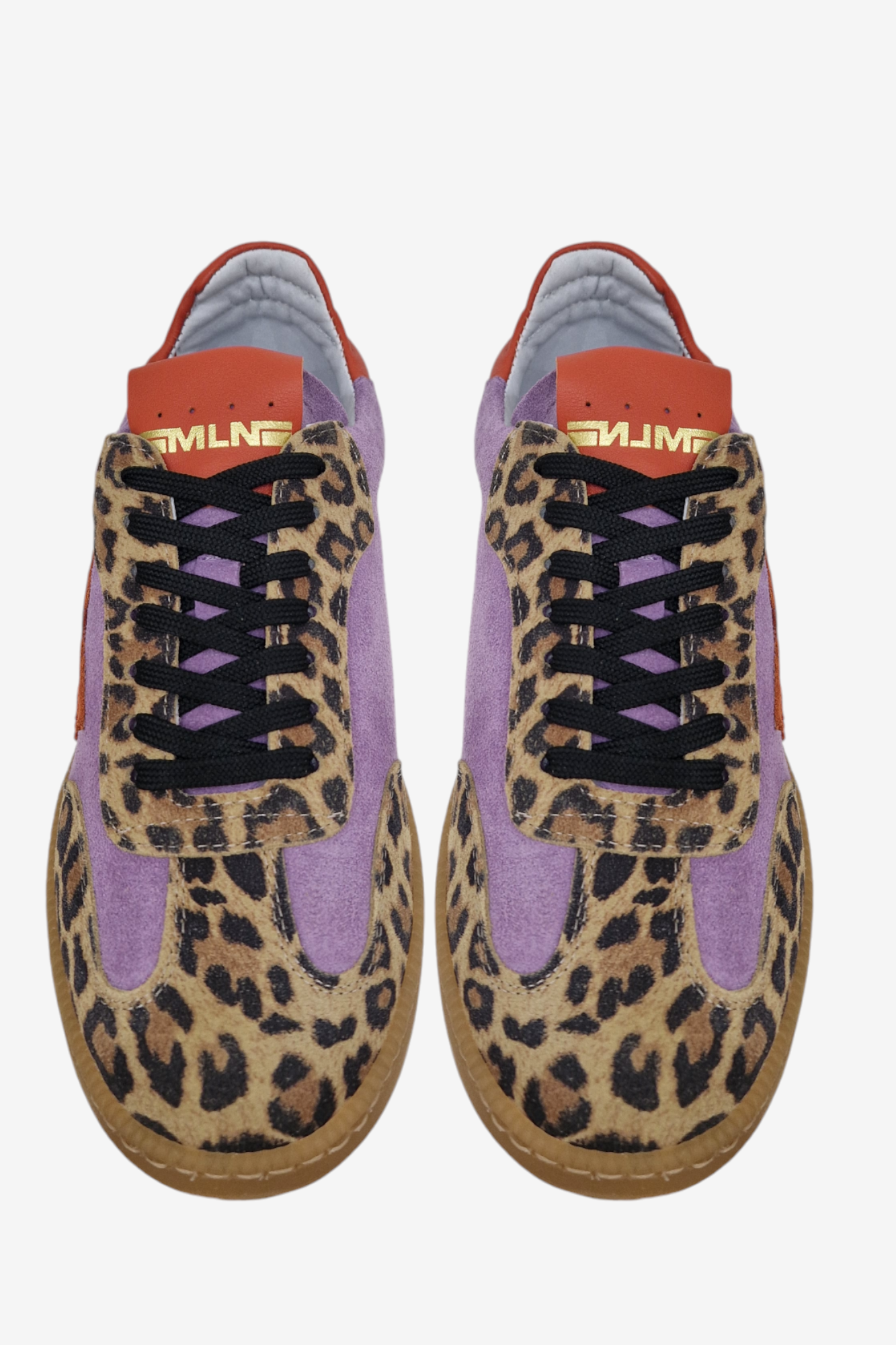 MELINE DONNA PURPLE LEOPARD TRAINERS