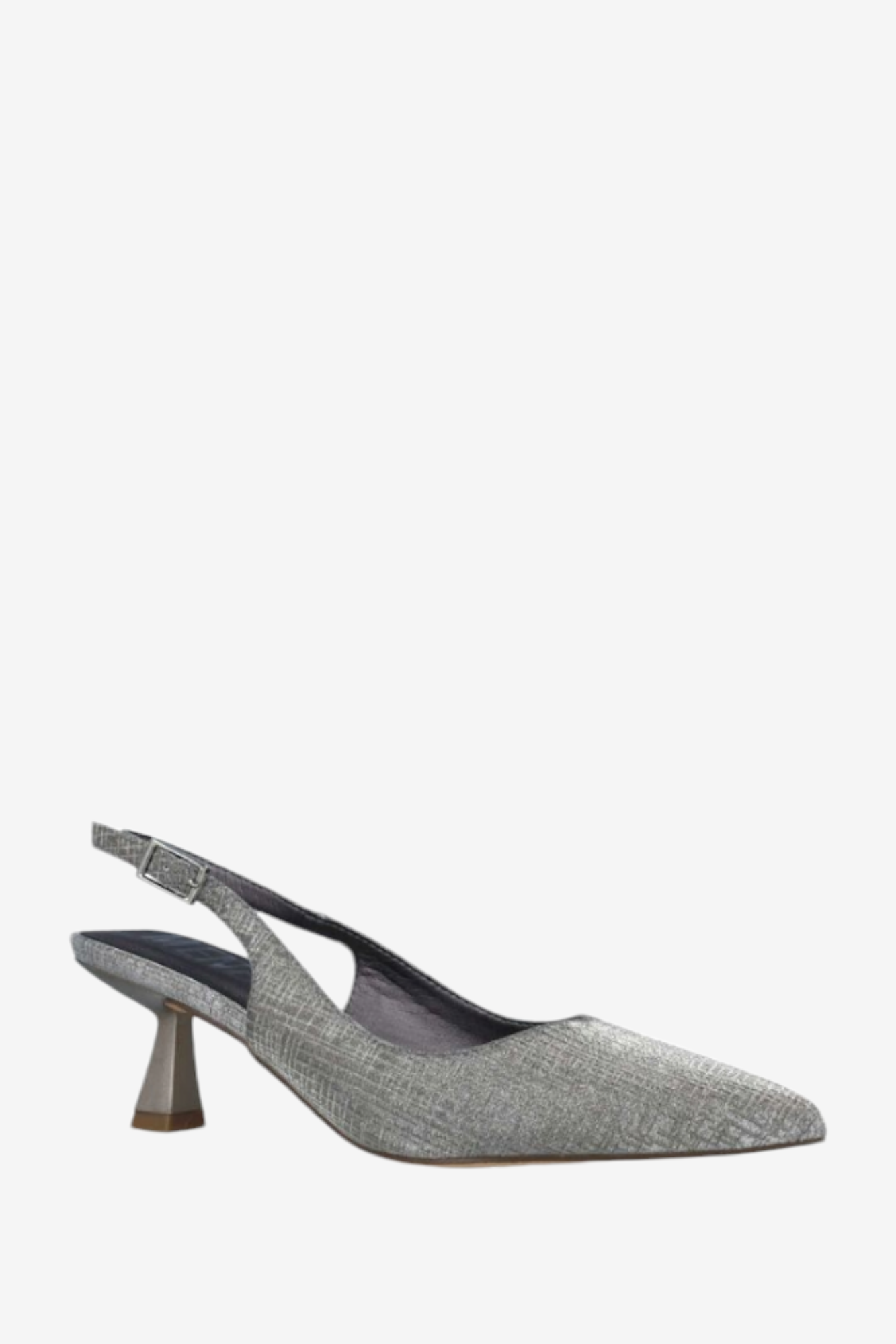 MENBUR 25682 PEWTER KITTEN SLINGBACK HEEL