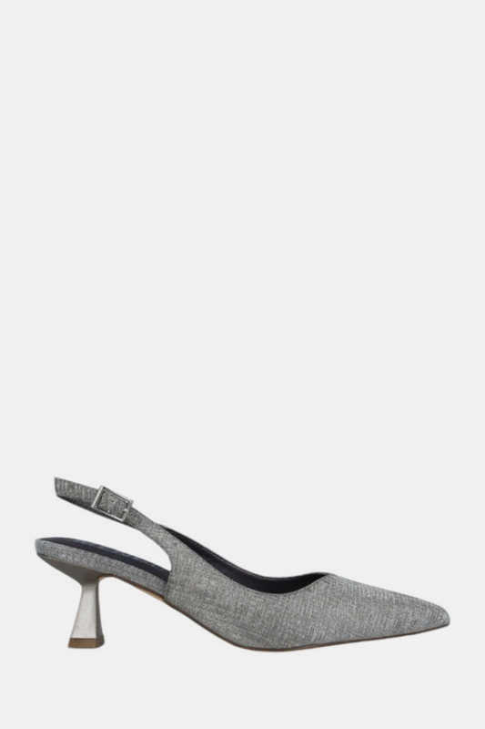 MENBUR 25682 PEWTER KITTEN SLINGBACK HEEL