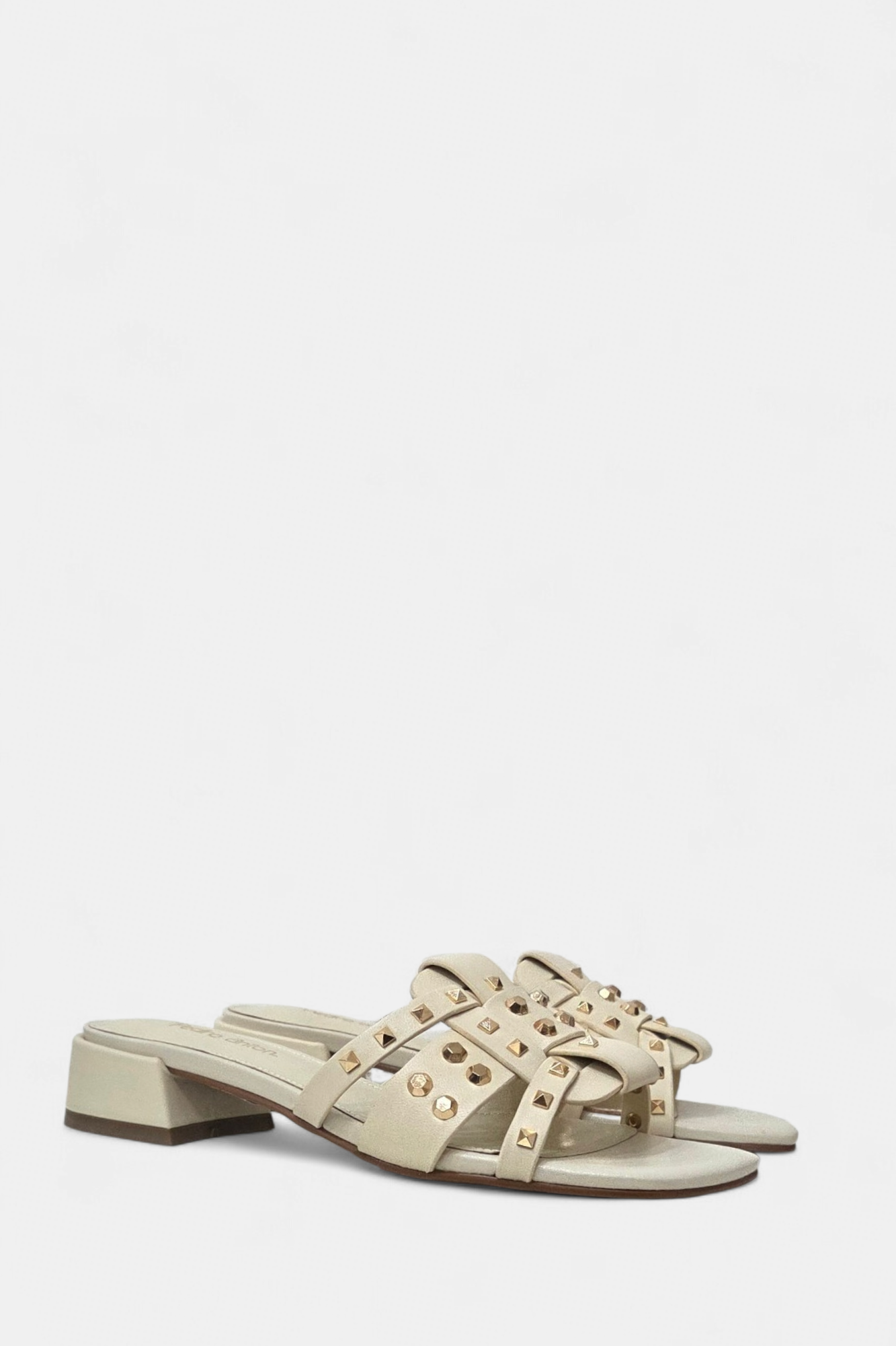 PEDRO ANTON EGYPT CREAM LEATHER SLIDER SANDAL