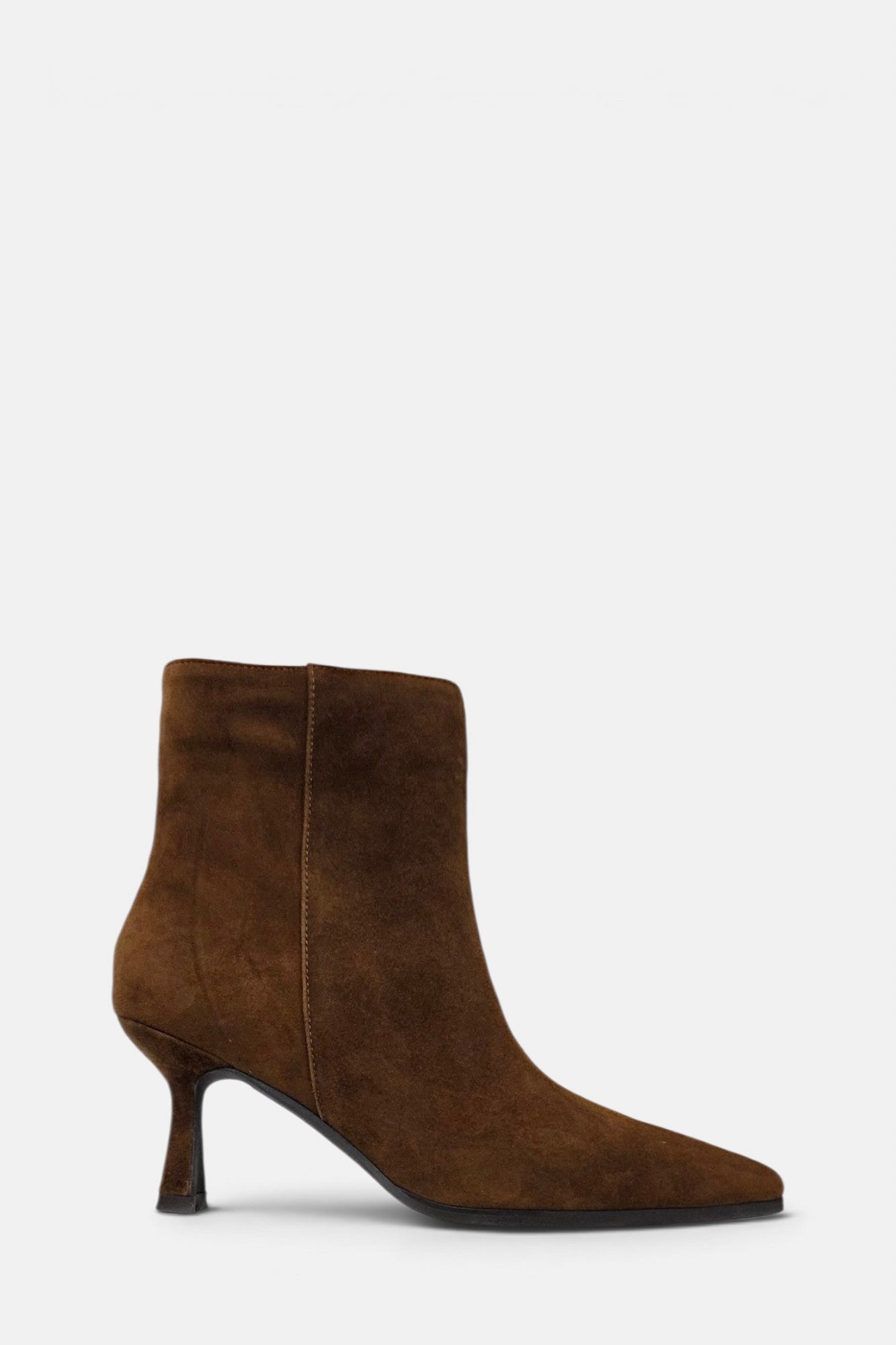 PEDRO ANTON GOLDIE TAN DUEDE HEELED BOOT