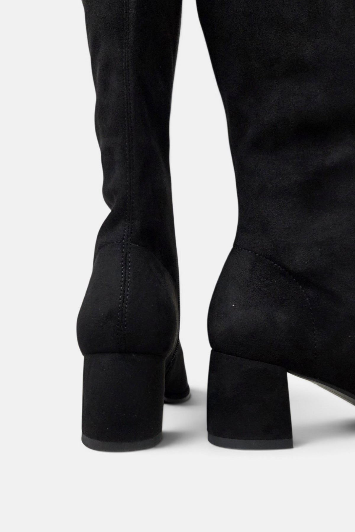 PEDRO ANTON YASMINE BLACK SUEDE SOCK KNEE HIGH BOOT