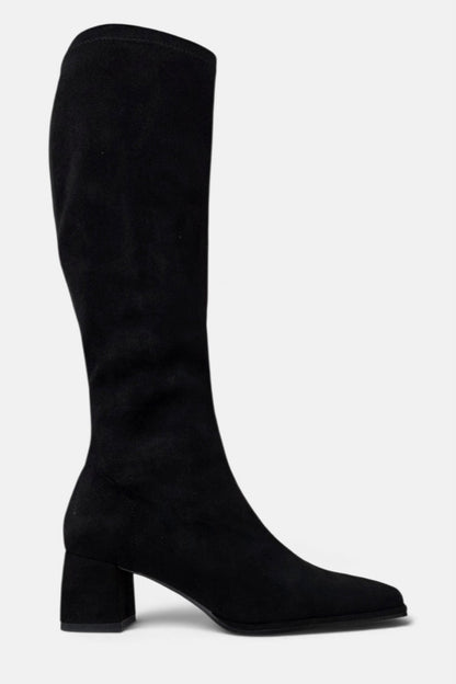 PEDRO ANTON YASMINE BLACK SUEDE SOCK KNEE HIGH BOOT