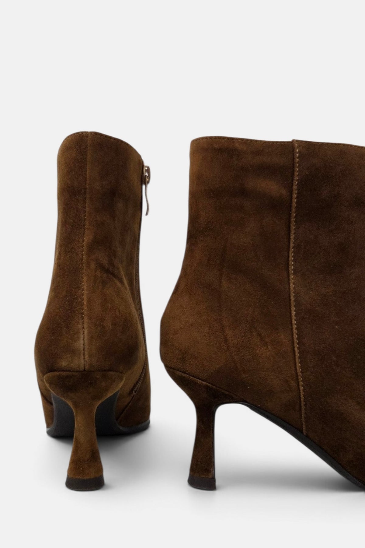 PEDRO ANTON GOLDIE TAN DUEDE HEELED BOOT