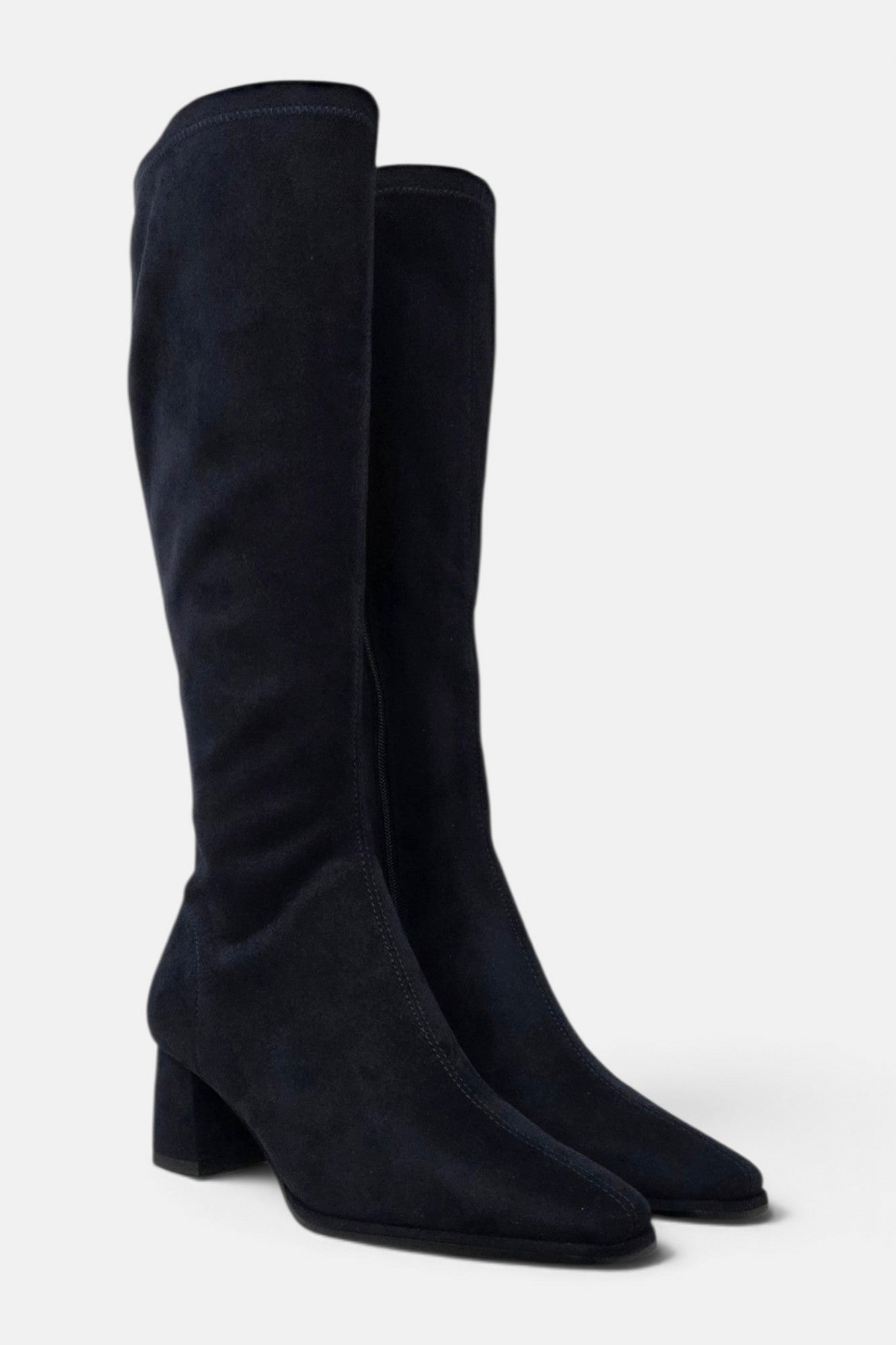 PEDRO ANTON YASMINE NAVY SUEDE SOCK KNEE HIGH BOOT