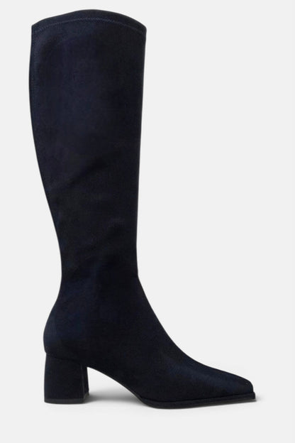 PEDRO ANTON YASMINE NAVY SUEDE SOCK KNEE HIGH BOOT