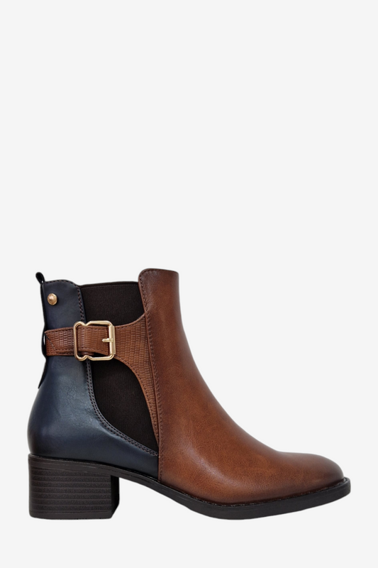 PATRIZIO COMO FERRARA TAN/NAVY BOOT