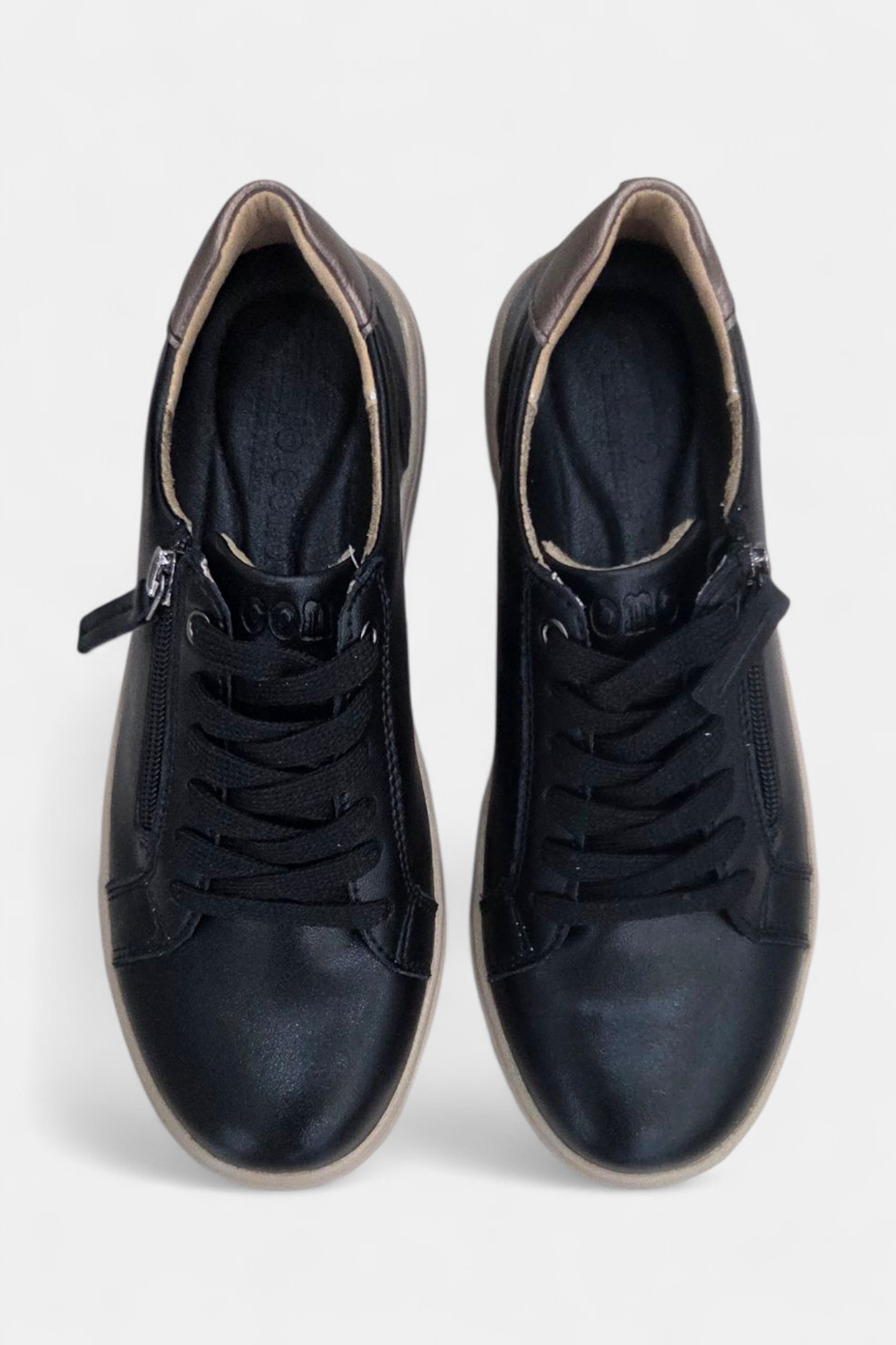 PATRIZIO COMO RAVENNA BLACK LEATHER TRAINER