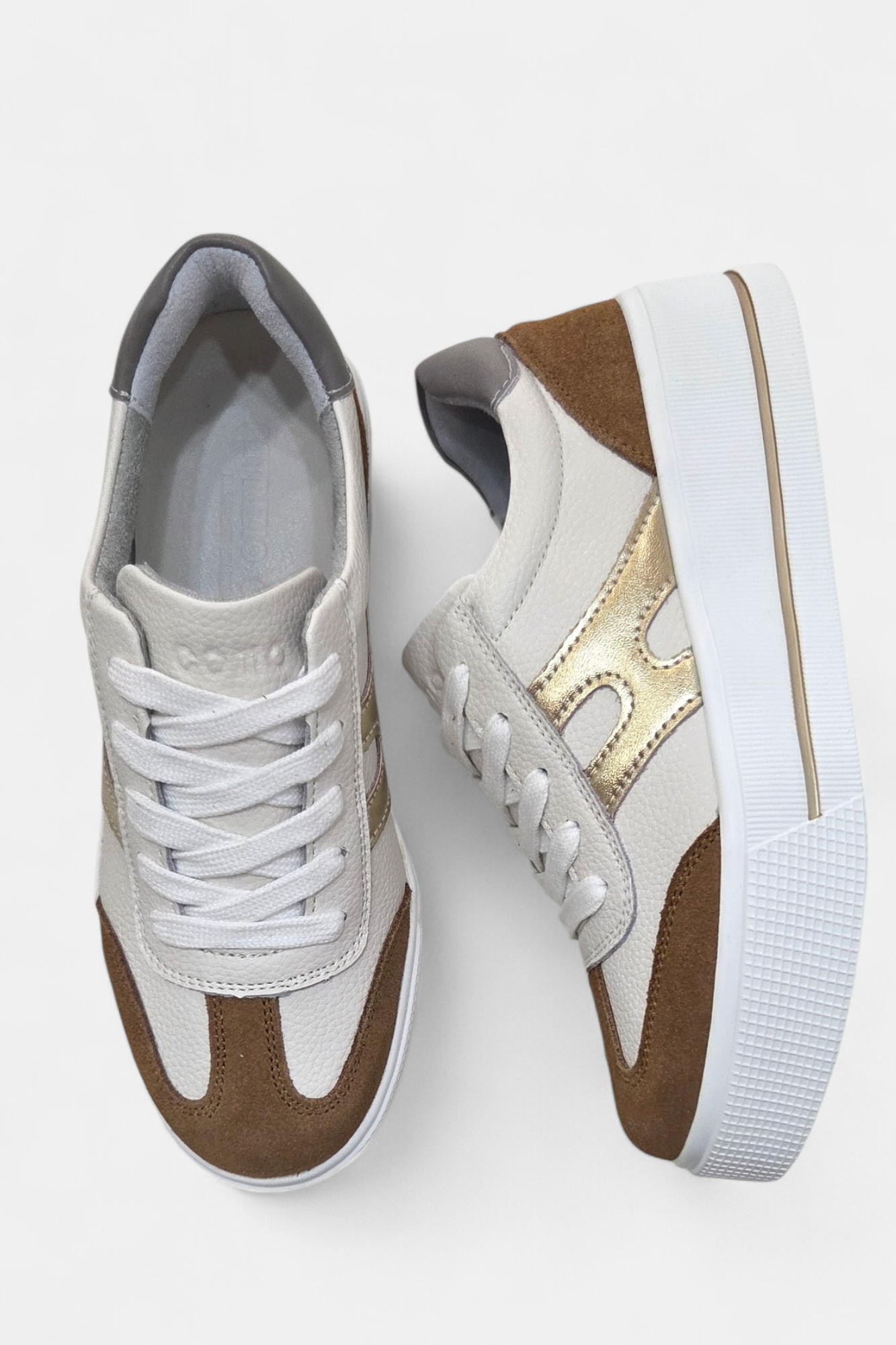 PATRIZIO COMO PARMA CASTAGNO LEATHER TRAINER
