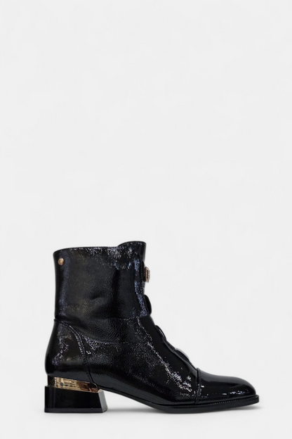 PATRIZIO COMO LIEGANES BLACK PATENT BOOT