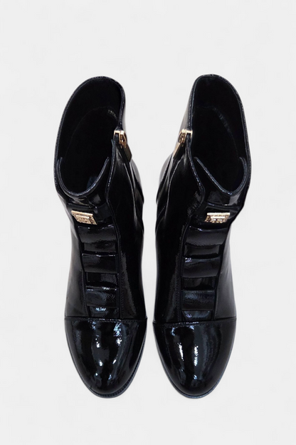 PATRIZIO COMO LIEGANES BLACK PATENT BOOT