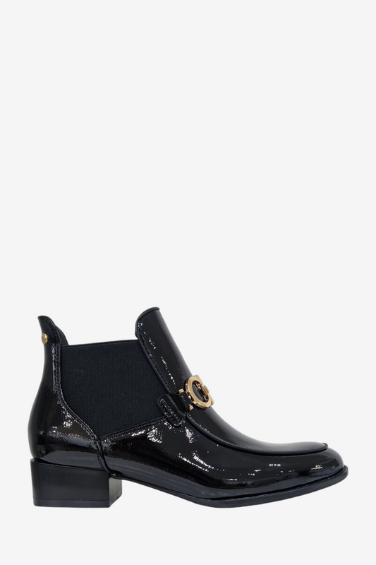 PATRIZIO COMO AUBONNE BLACK PATENT BOOT