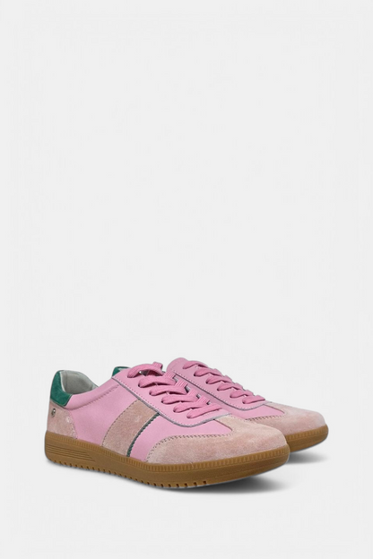 PATRIZIO COMO MELFI PINK LEATHER TRAINER