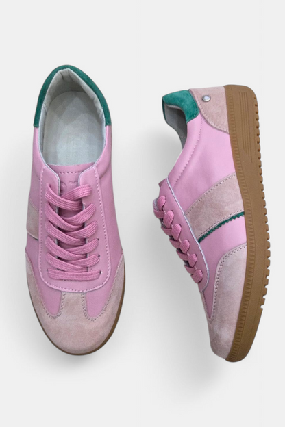 PATRIZIO COMO MELFI PINK LEATHER TRAINER