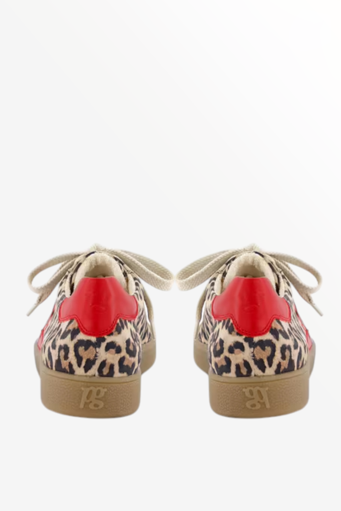 PAUL GREEN 5464 LEOPARD RED LEATHER TRAINER