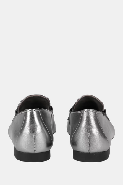 PAUL GREEN 2596 PEWTER LEATHER LOAFERS