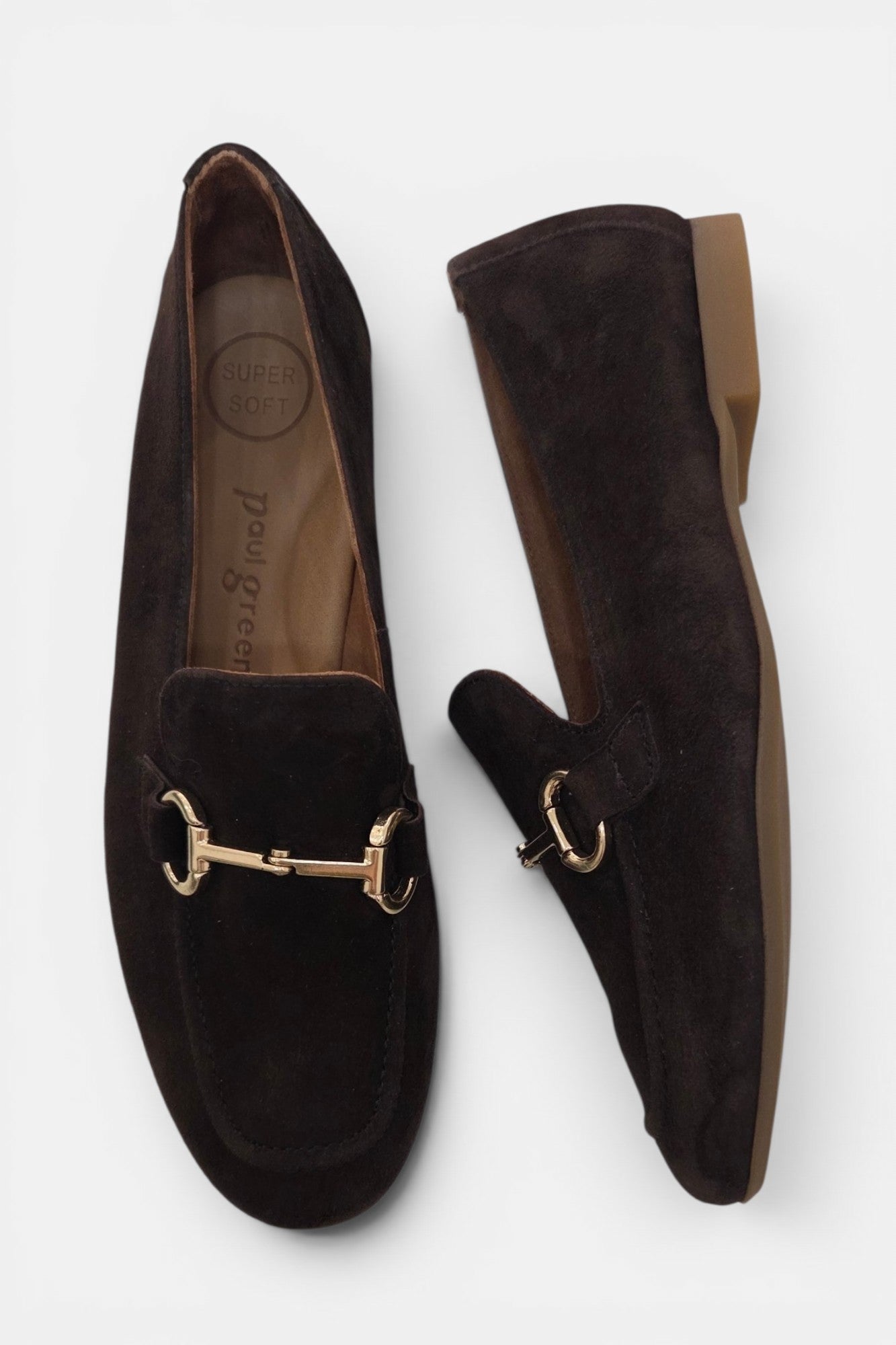 PAUL GREEN 2596 BROWN SUEDE LOAFERS