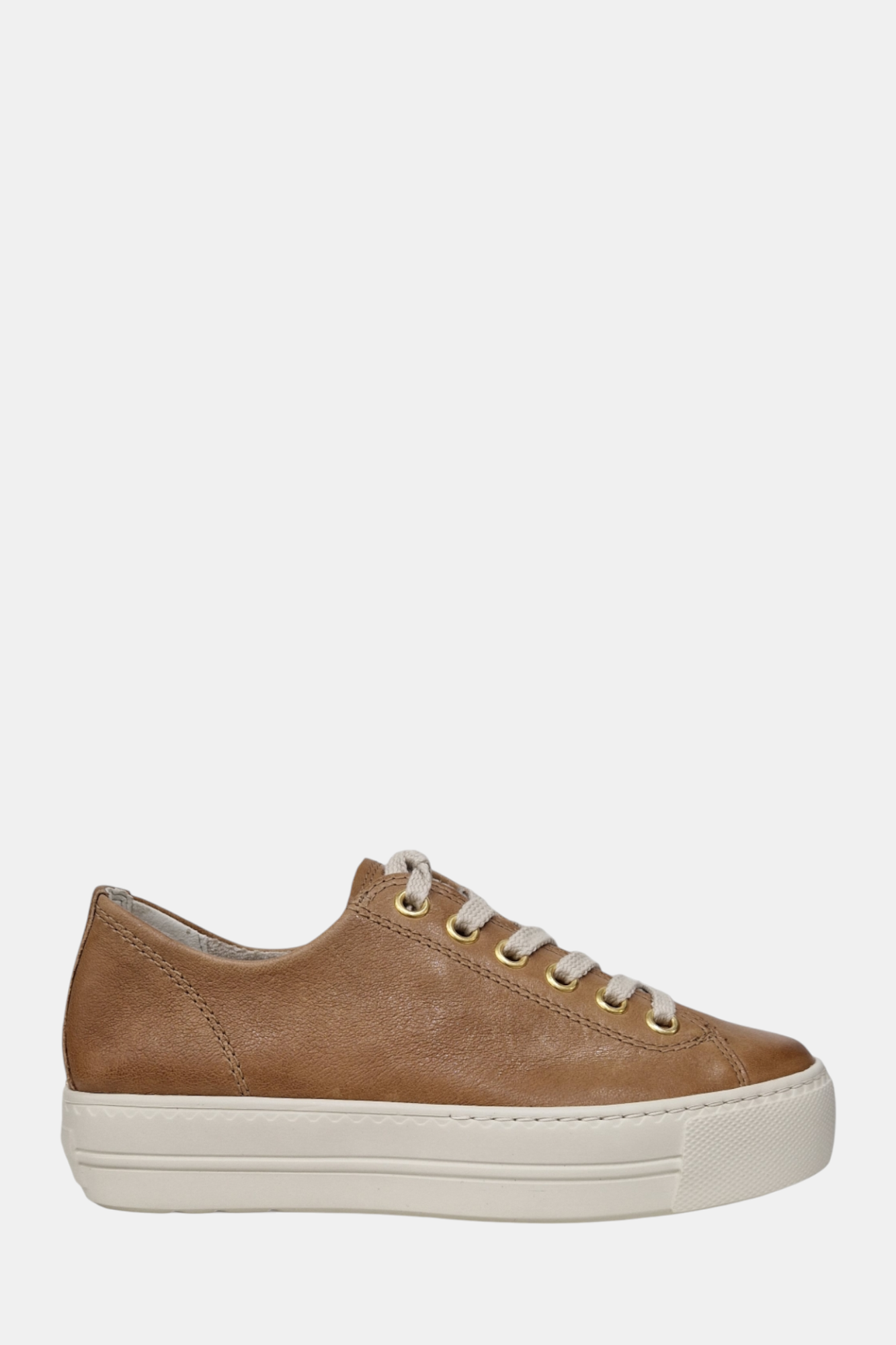 PAUL GREEN 4790 TAN LEATHER TRAINER