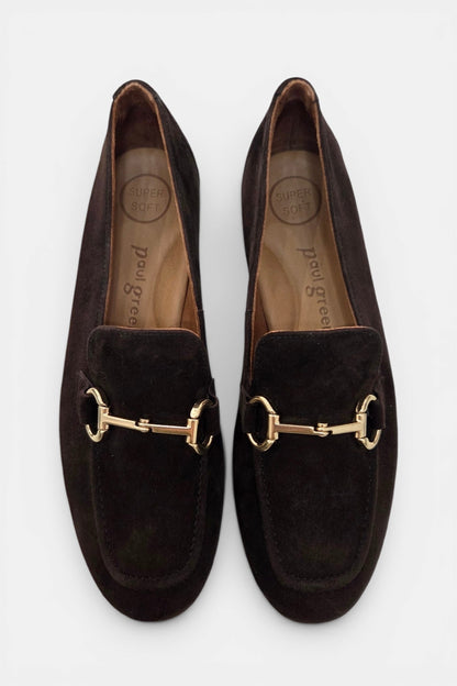 PAUL GREEN 2596 BROWN SUEDE LOAFERS